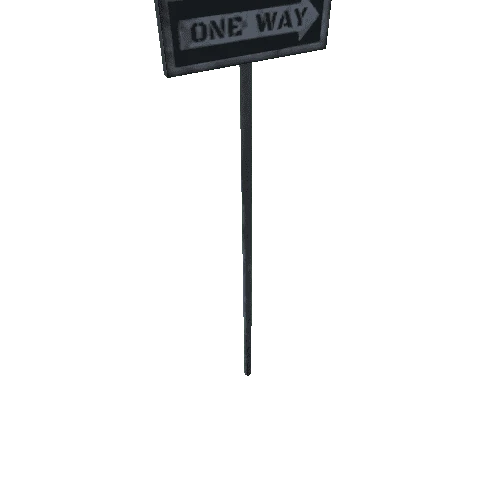 Sign - One Way - Round Pole